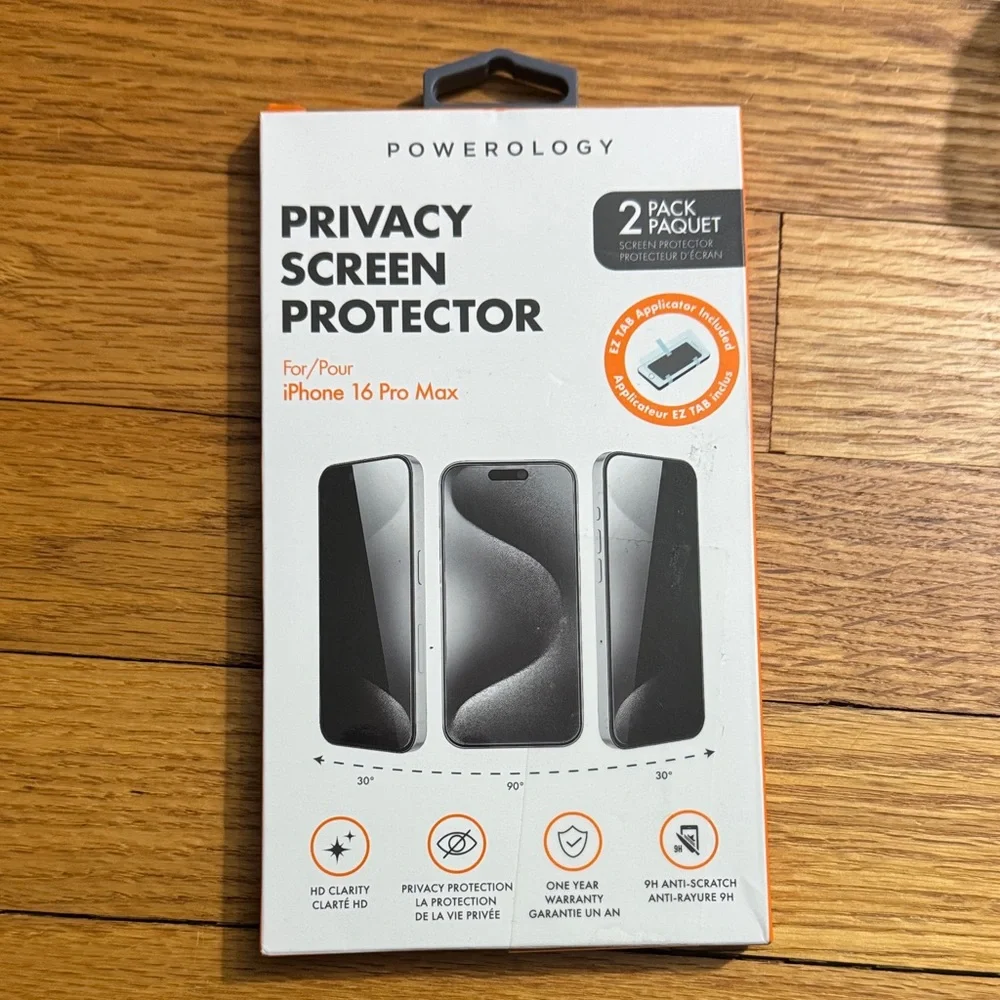 Privacy Screen Protector for iPhone 16 Pro Max - Black